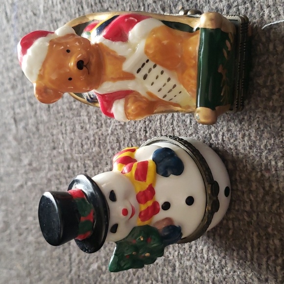 Set of 2  Christmas trinket boxes - Picture 1 of 10